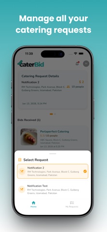 CaterBid screenshot