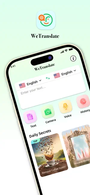 WeTranslate: Chat & Snap iPhone screenshot 1