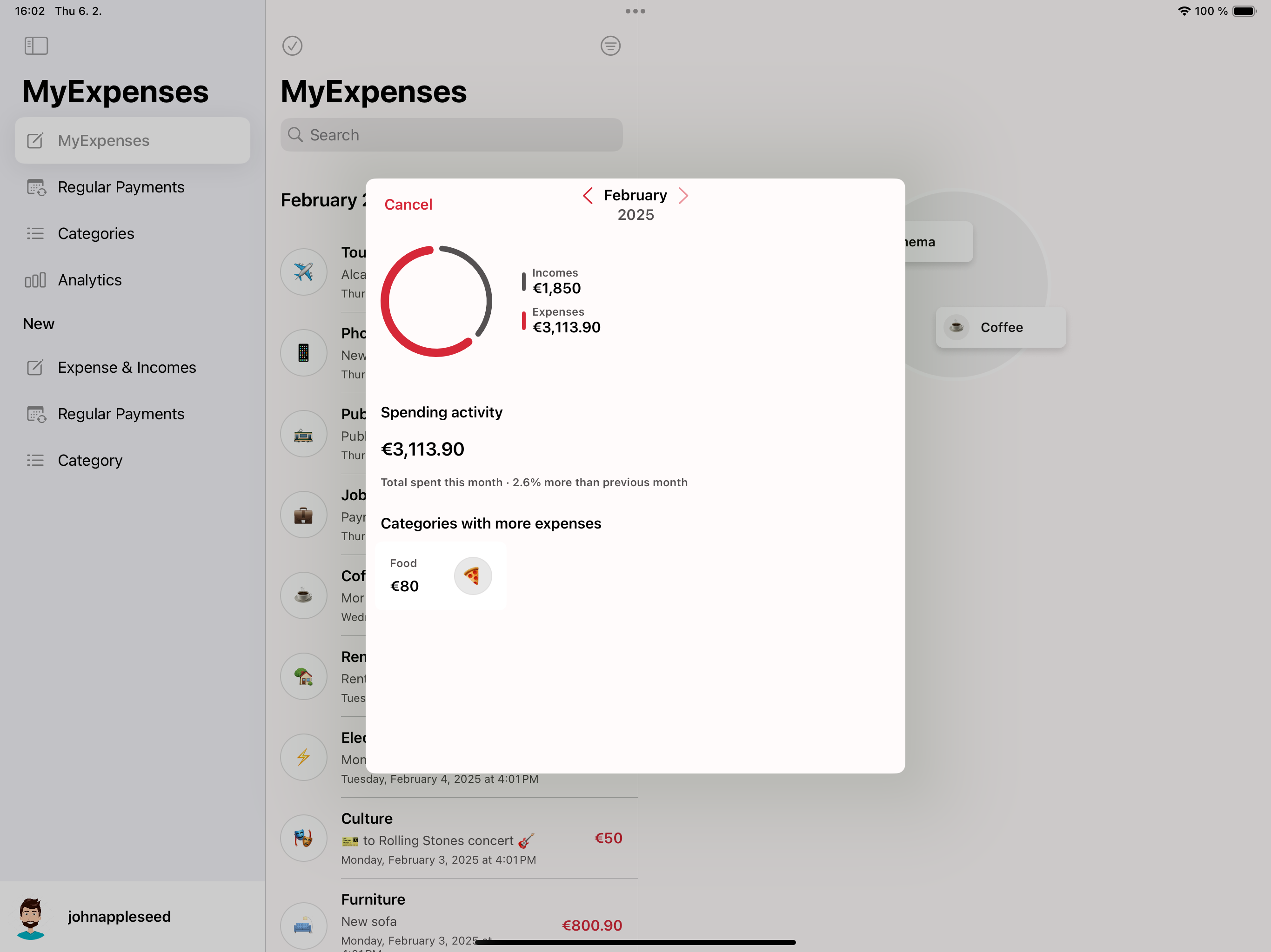 MyExpenses app