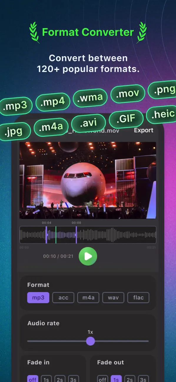Screenshot #1 pour Convertisseur média audio