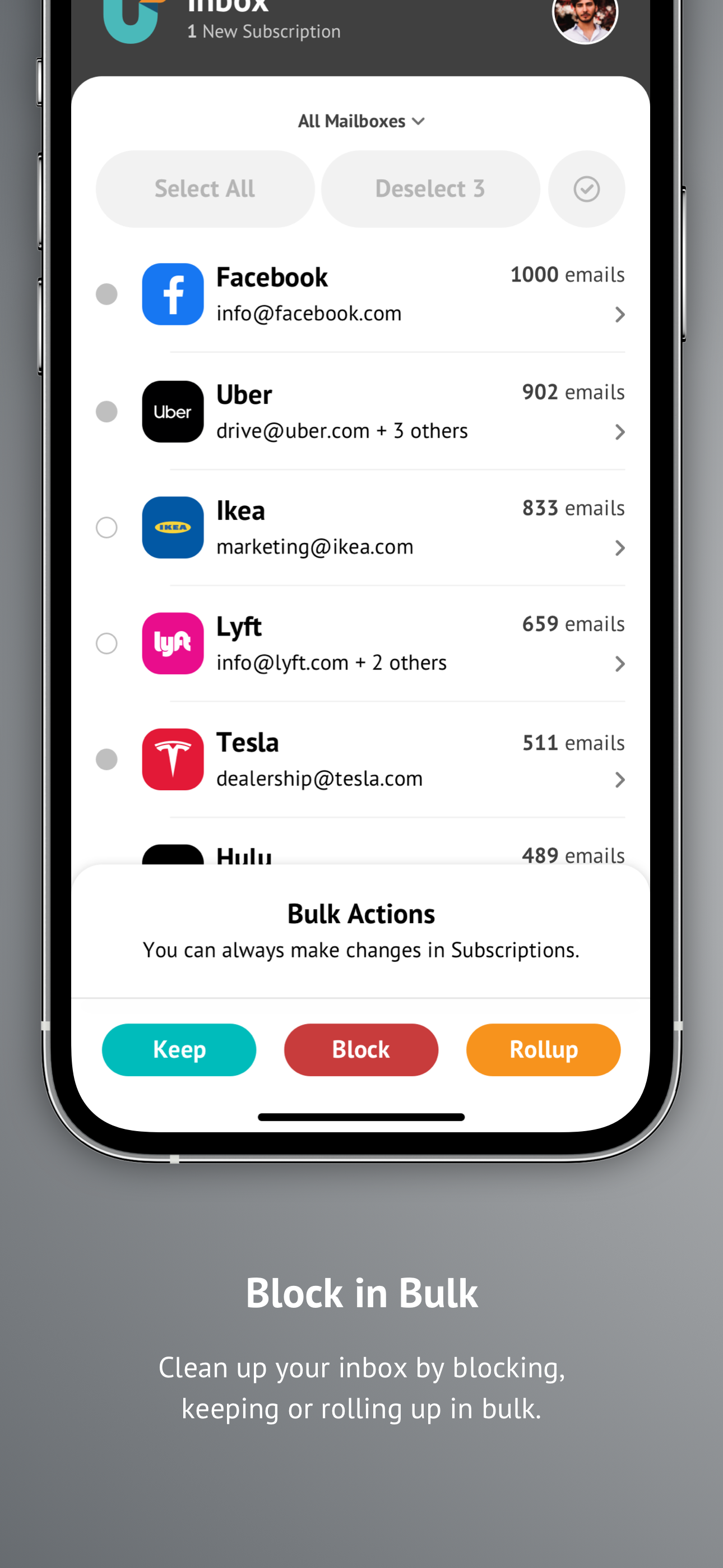 Unroll.Me - Email Cleanup screenshot 2