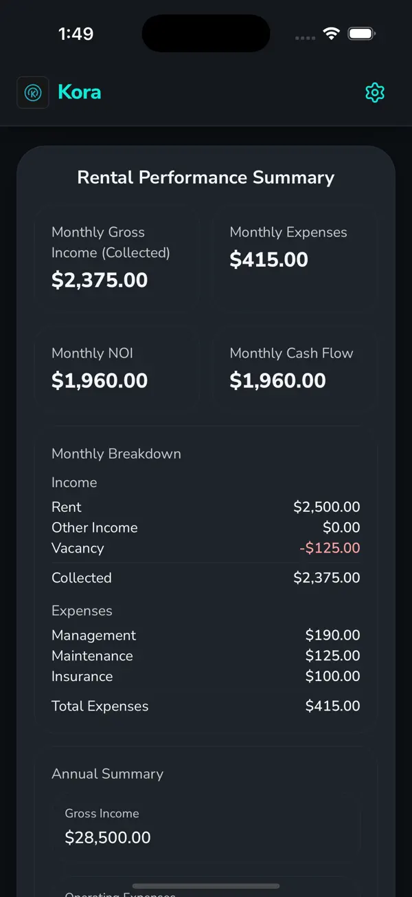 Kora Mortgage Calculator Screenshot 6