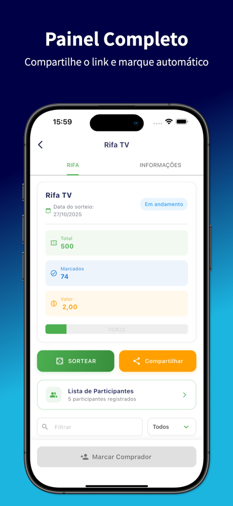Rifa Fácil: Números e Nomes screenshot 3
