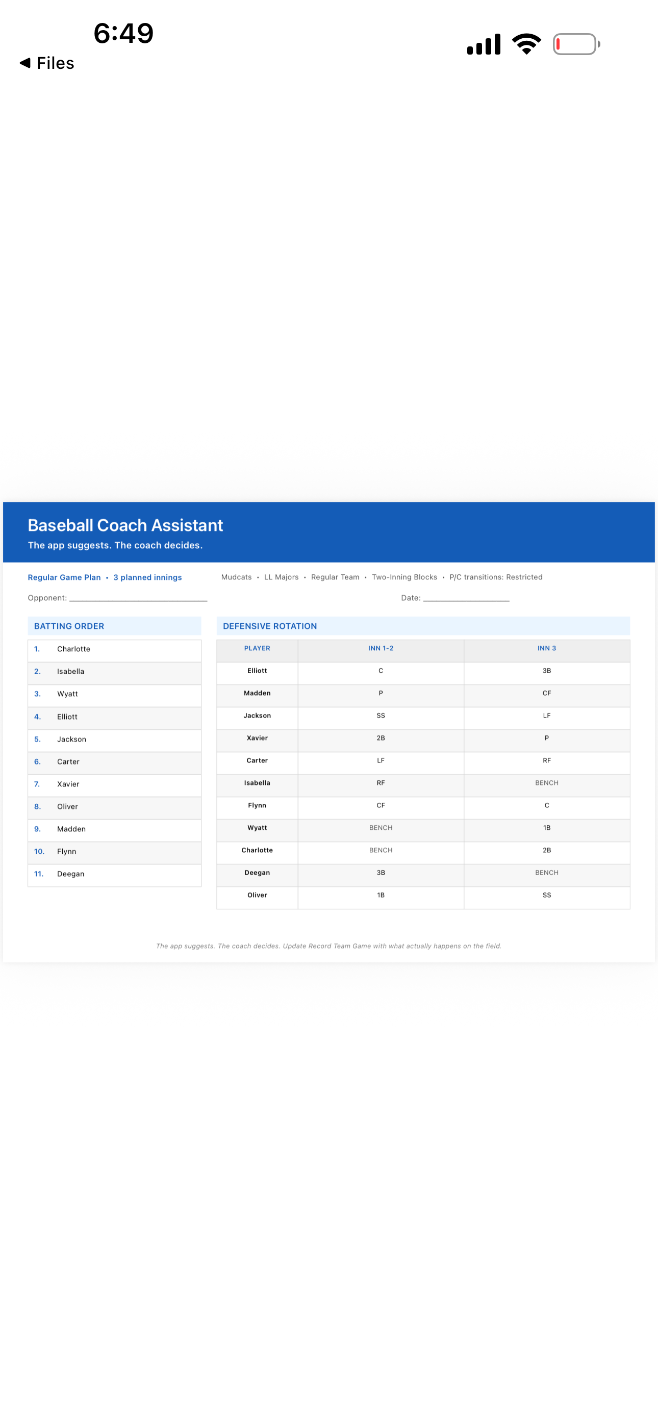 Baseball Coach Assistant screenshot 10