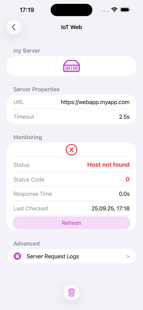 WebServerMonitor - Developer Tools App | MWM