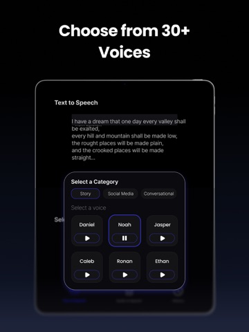 Text To Speech AI App iPad screenshot