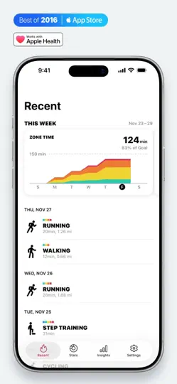 Screenshot von Zones For Training auf dem iPhone 1