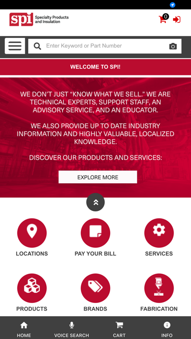 SPI Customer Portal Screenshot