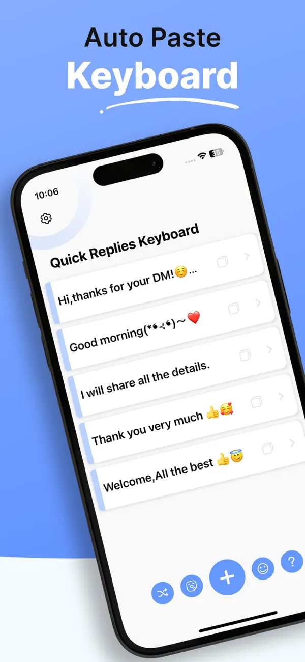 Screenshot #1 pour Auto Paste Keyboard App