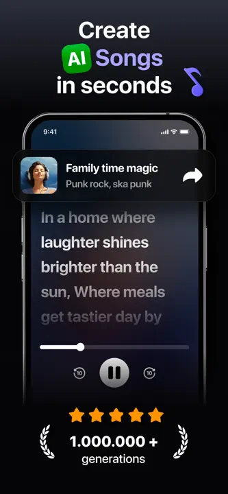 AI Song Music Generator: Screenshot 1 von 10
