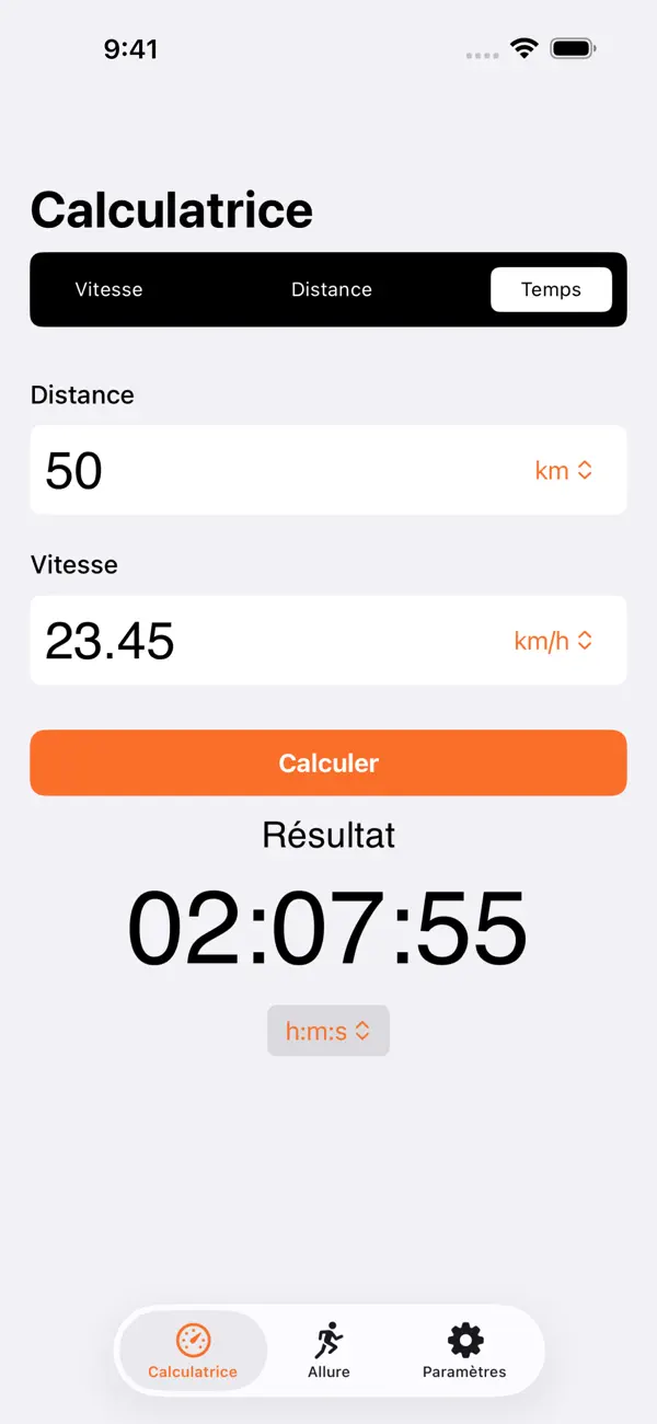 Screenshot #1 pour Calculateur de Vitesse VDT