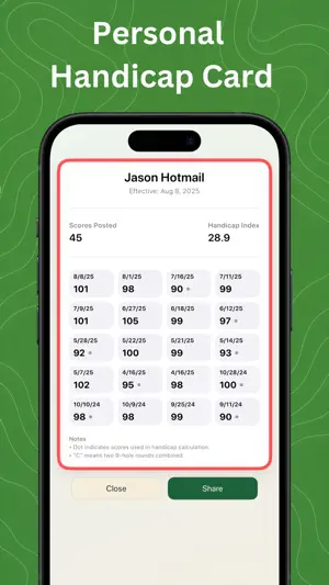 Golf Handicap Tracker & Scores screenshot 7