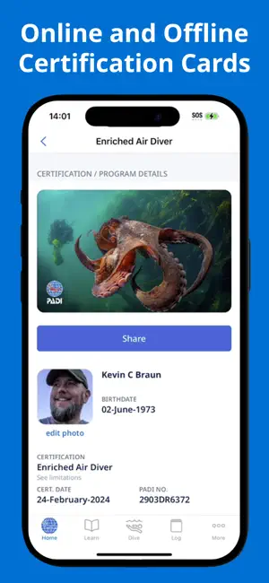 PADI iPhone screenshot 6