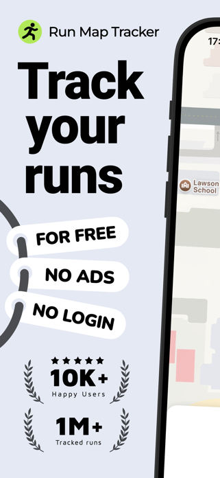 Run Tracker Map: GPS & Pacer Screenshot 1 of 4