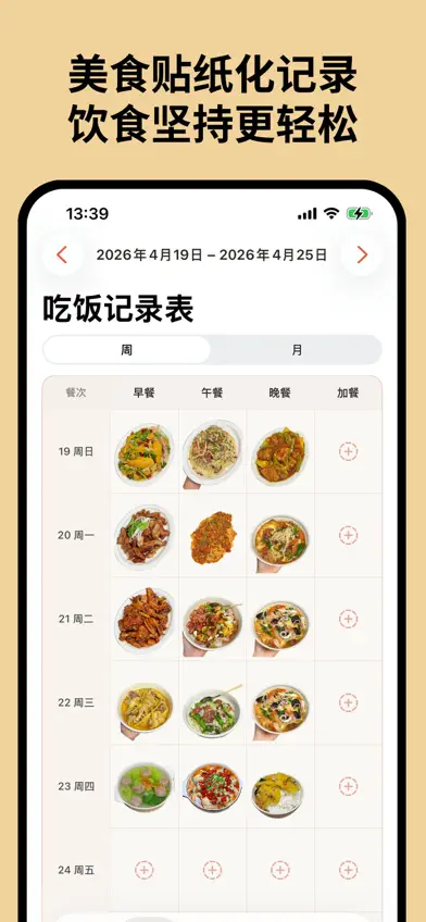 吃饭记录 - 饮食记录每天吃什么减肥打卡瘦身轻断食管理软件 screenshot 2