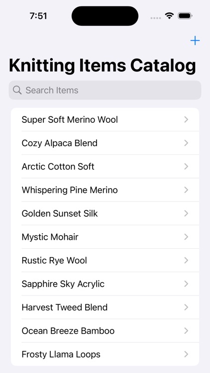 Knitting Items Shop Catalog