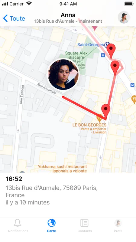 Localiser mes amis phone iMapp screenshot 5 of 6
