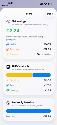 PHEV Savings Screenshot 6 of 8