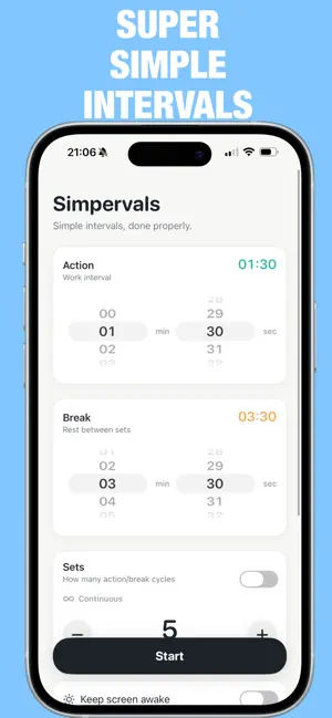 Simpervals screenshot 1