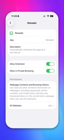 Reloader: Web Auto Refresh screenshot