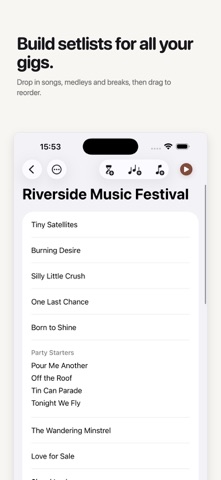 Playgrid - Setlists & Chords Screenshot 1 of 5