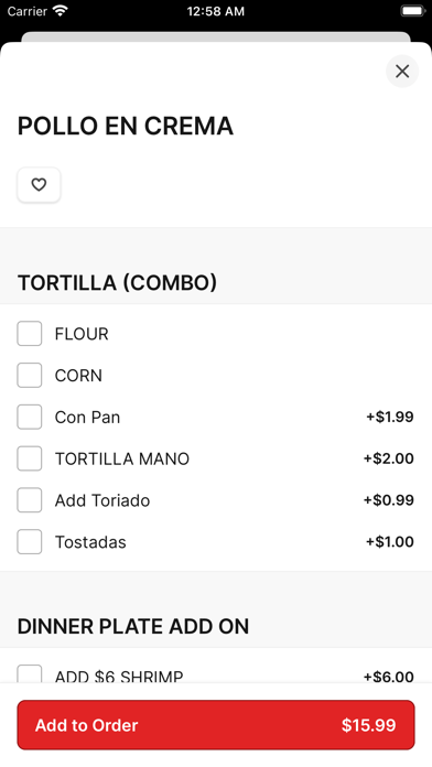Jacky's Restaurant iPhone screenshot 4 - Food & Drink app