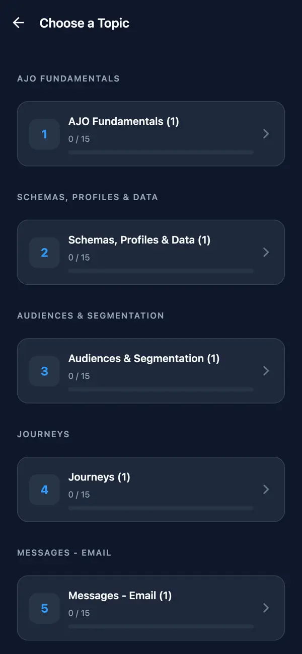 Screenshot #2 pour Adobe Journey Optimizer Prep