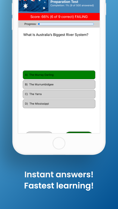 Australia Citizenship Exam Screenshot