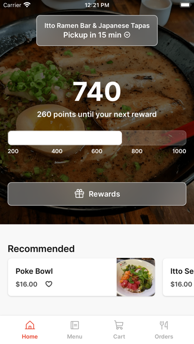 Itto Ramen Bar iPhone screenshot 1 - Food & Drink app