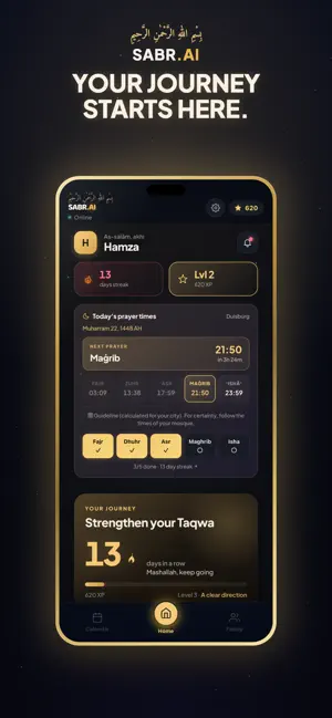 Sabr.Ai: Salah & Habits screenshot 4
