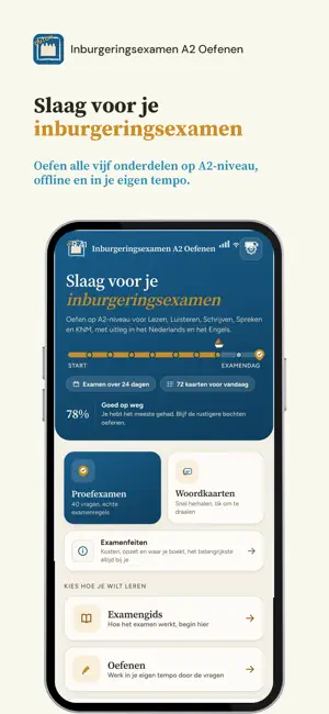 Inburgeringsexamen A2 Oefenen screenshot 1