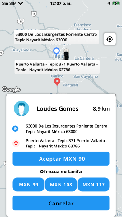 InCaby Conductor Screenshot