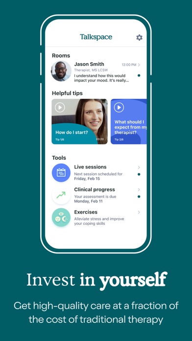Talkspace Therapy and Support Screenshot