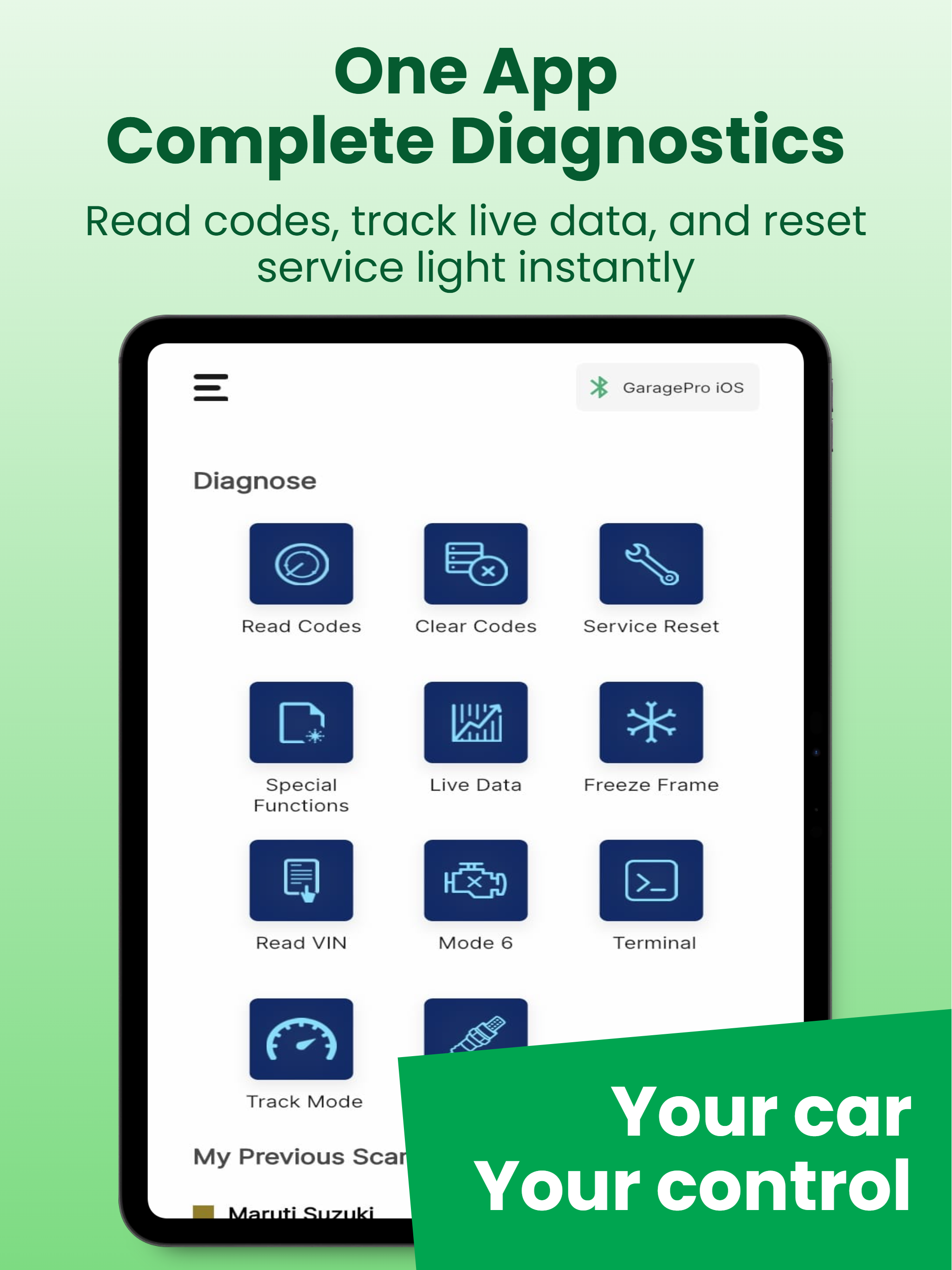 OBD2 Scanner ELM327: GaragePro