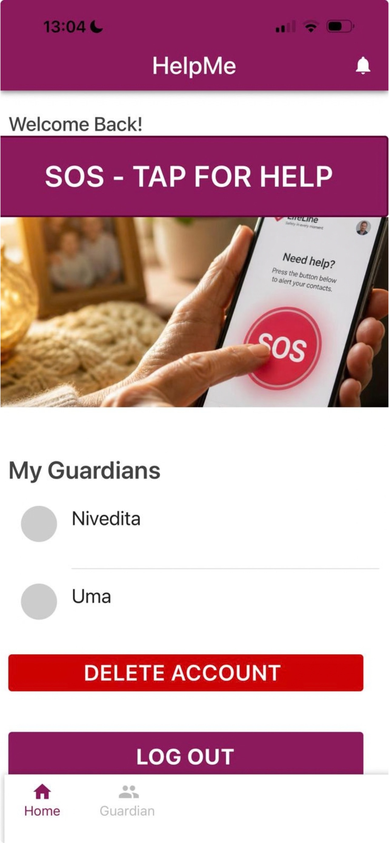 Screenshot 1 of HelpMe SOS