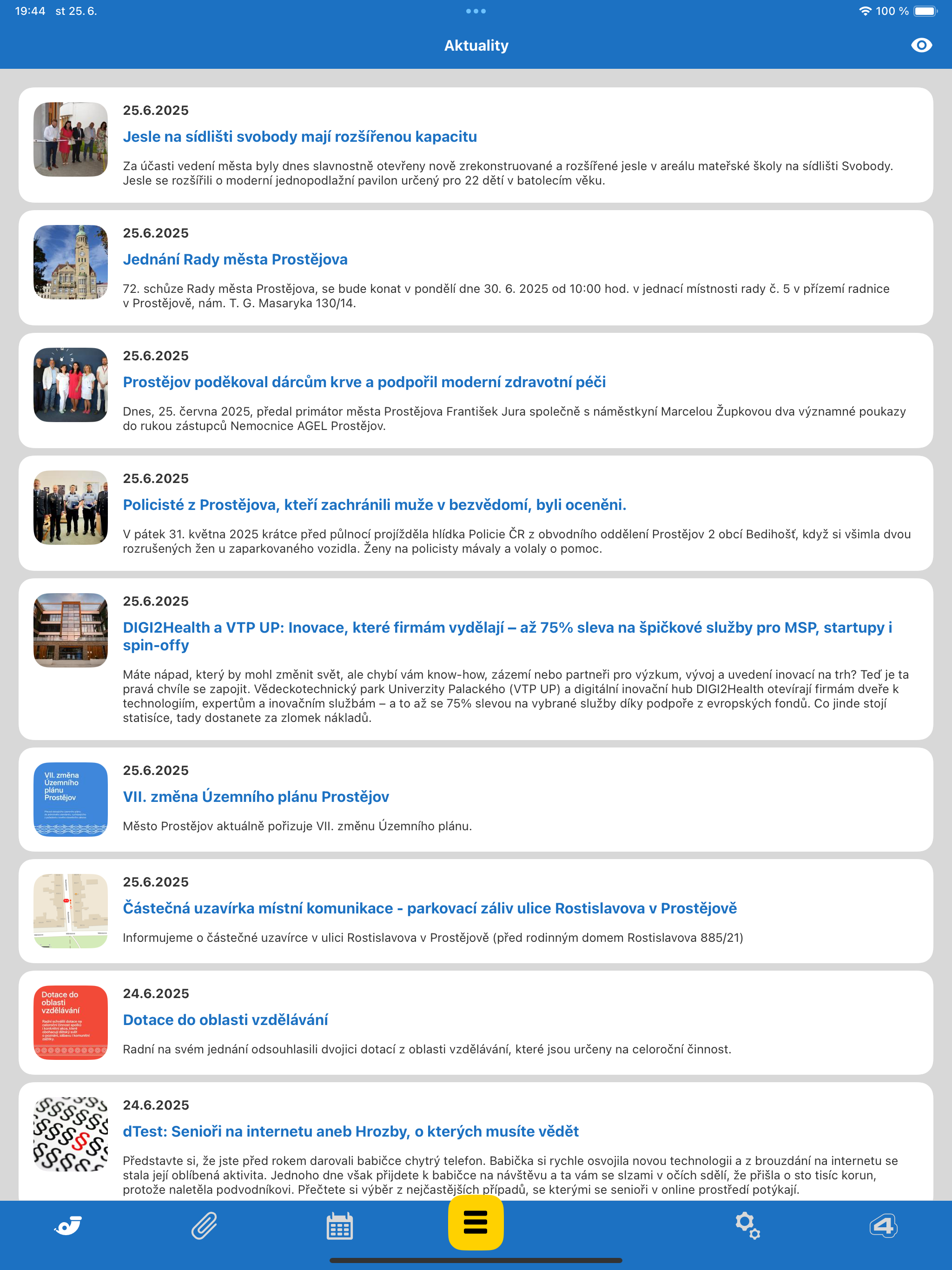 Prostějov v mobilu screenshot 7