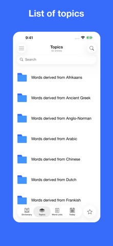 English etymology and origins screenshot