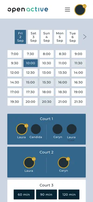 Open Active Court Booking screenshot 2