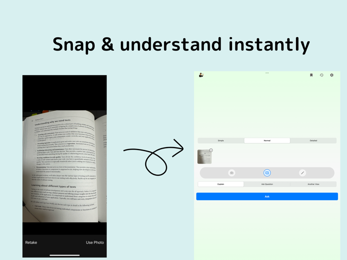 AI Teacher Scan Text and Quiz