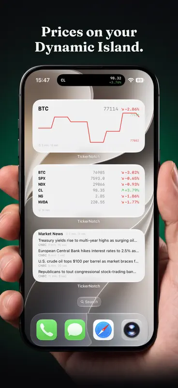 TickerNotch: Stocks & Crypto screenshot 1 of 7