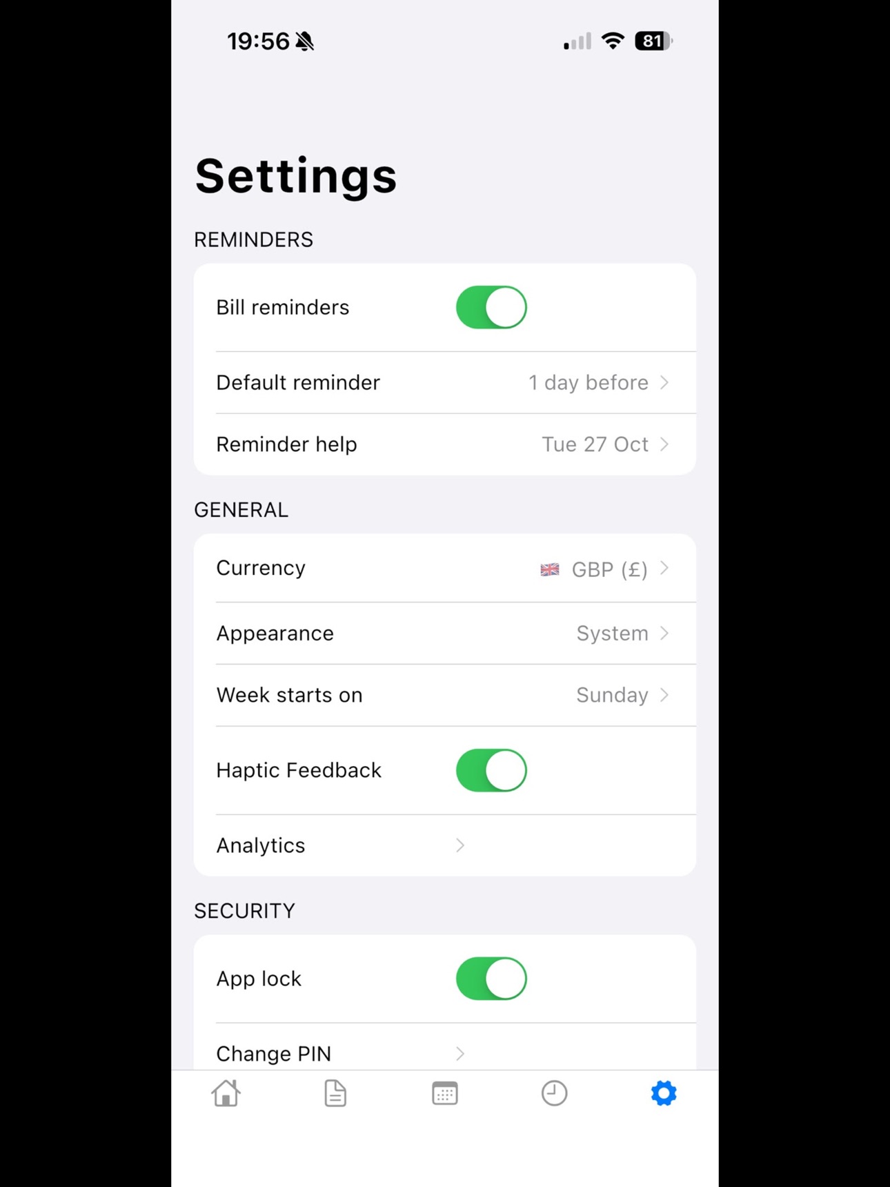 Screenshot 9 of Izy bill planners
