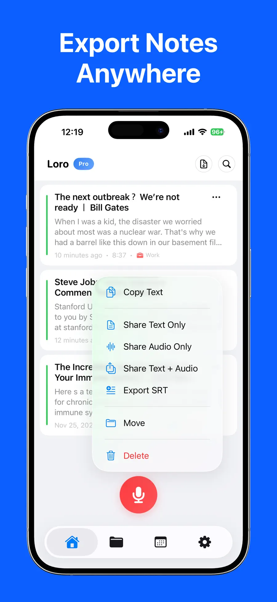 LoroNote - Spraak naar Tekst screenshot 6