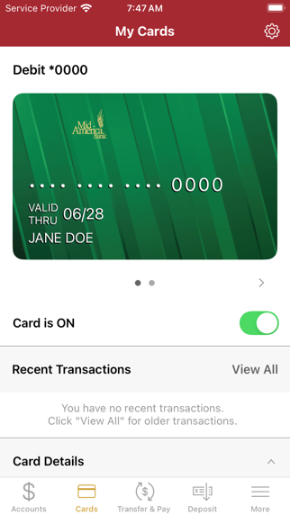 Mid America Bank Mobile Screenshot