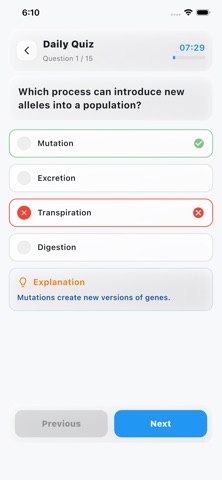 Grade 10 Life Science iPhone screenshot