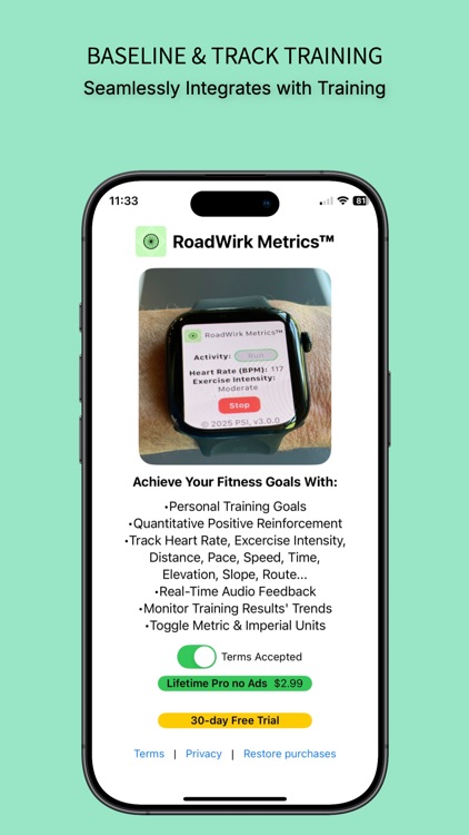 RoadWirk Metrics™  Fitness App