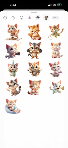 超级可爱的小猫贴纸 screenshot