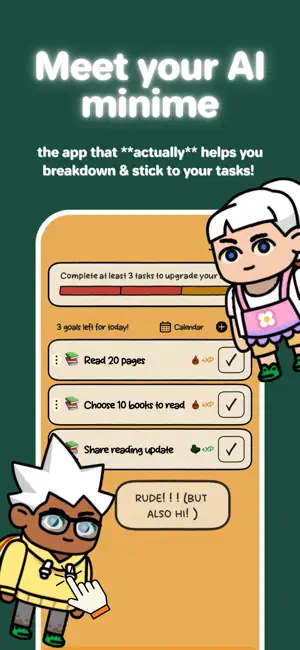Minime: AI Motivational Buddy screenshot 1