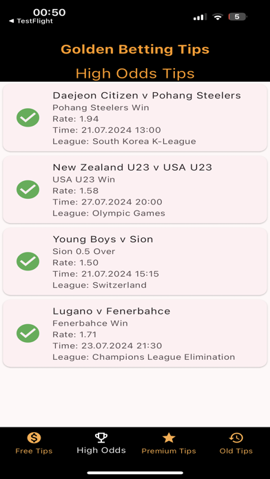 Golden Betting Tips Screenshot