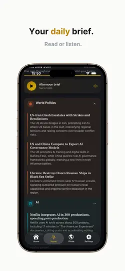 Captura de pantalla de Root News: Smart Daily Brief en iPhone 2