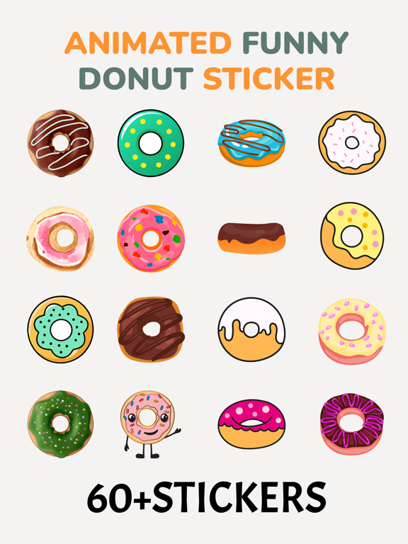 Screenshot #4 pour Animated Funny Donut Stickers